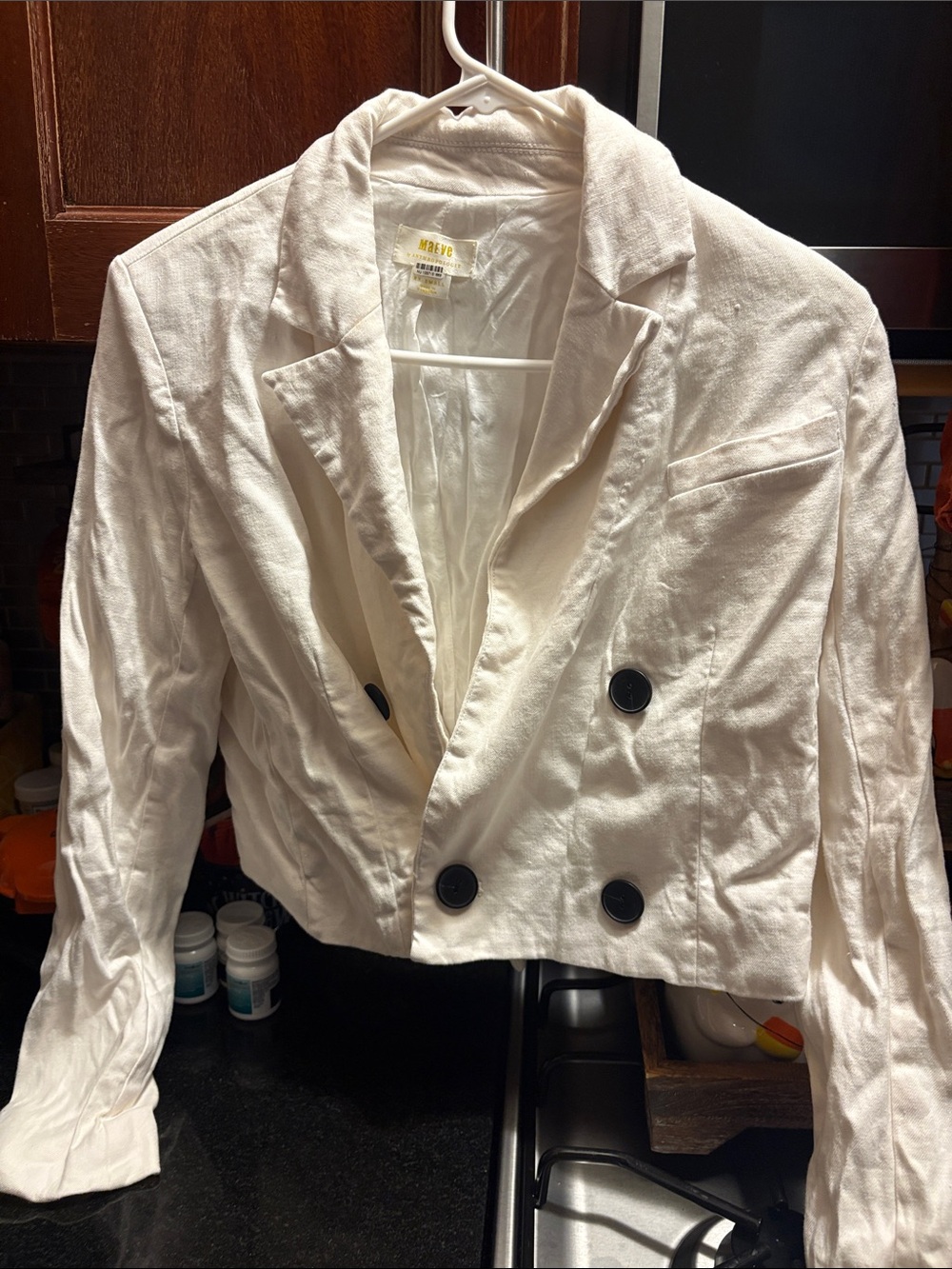 Cropped white jacket - Picture 5 of 6